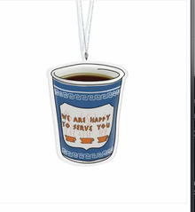  To-Go Coffee Cup Christmas Ornament New York