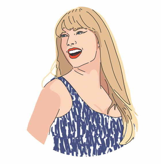 Blue Taylor Swift Sparkle Sticker