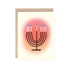  Warm light Menorah Hanukkah Card