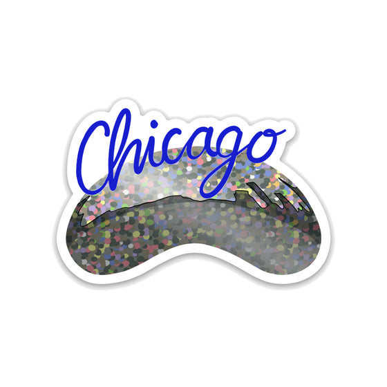 Chicago Bean Sparkle Sticker