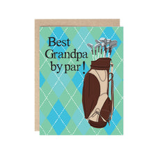  Best grandpa by par golf pun card