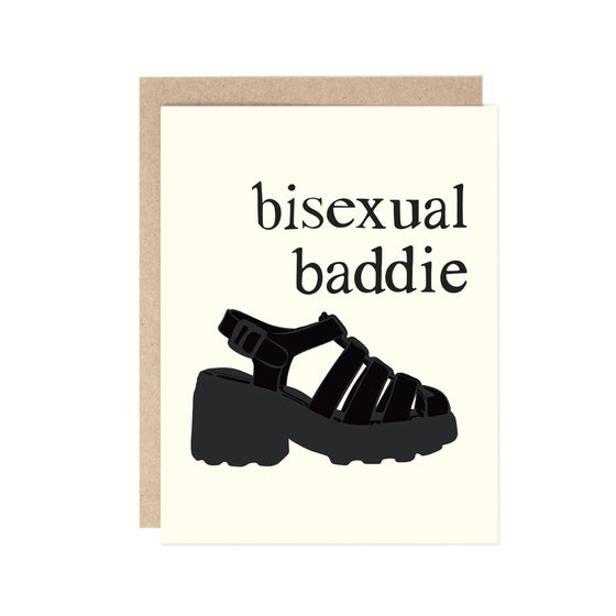 Bisexual Baddie Platform Shoe Greeting Card