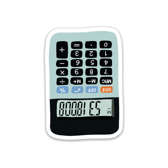 Boobies Calculator Funny Die Cut Sticker