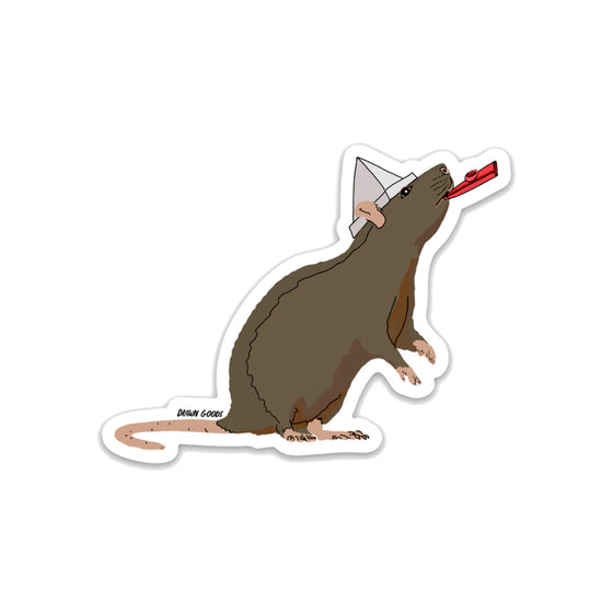 Kazoo Party Rat (Brown) Die Cut Fridge Magnet