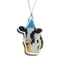  Party Cow Christmas Ornament