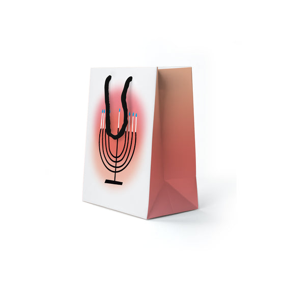 Hanukkah Gift Bag Sunset Menorah