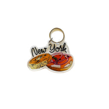  New York Bagel Acrylic Keychain