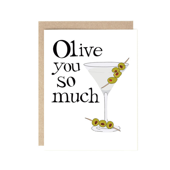 OLIVE YOU SO MUCH PUN CARD