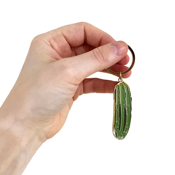 Perfect Pickle Illustrated Enamel Keychain