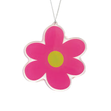  Retro pink and green flower Christmas Ornament