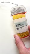 Silly Lexapro Pill Bottle Shaker Ornament