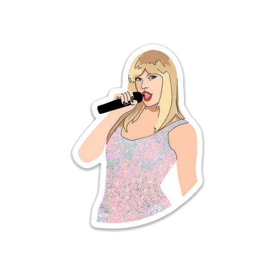 Taylor Swift Pink Outfit Die Cut Fridge Magnet