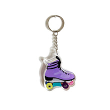  Retro Roller Skate Keychain - Purple