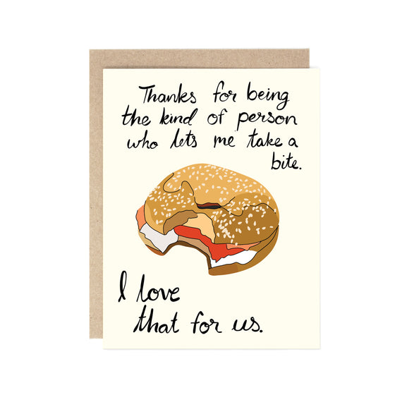 Thanks for sharing your bagel card