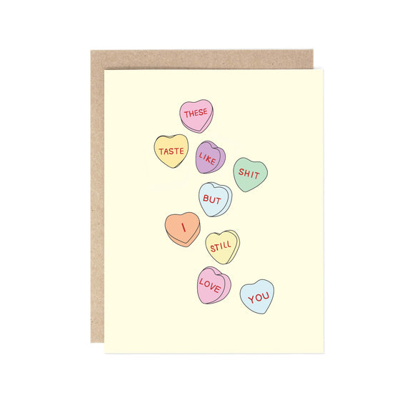 Shit Candy Hearts Valentine's Day Card